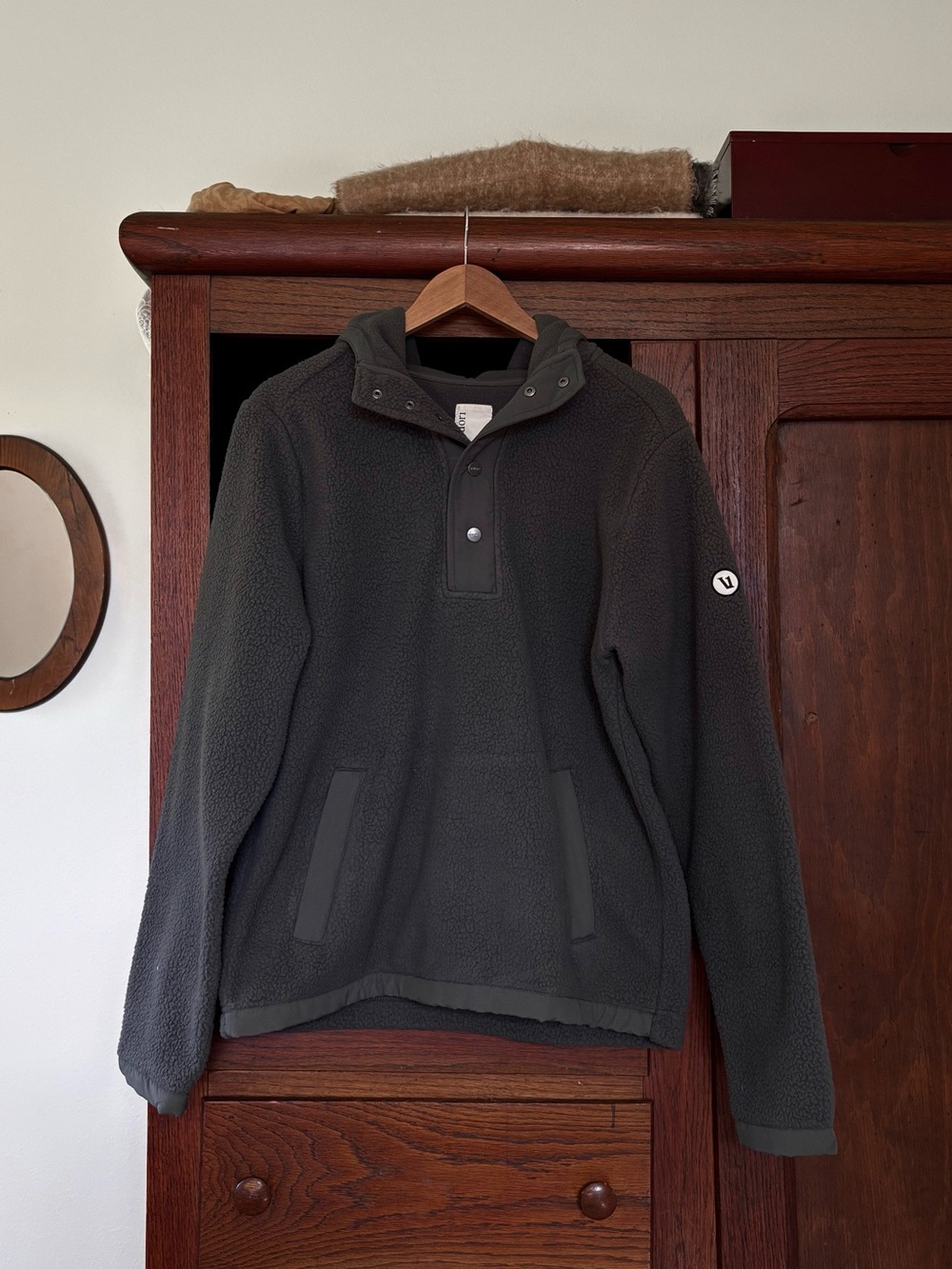 NWOT Vuori Men's Morrow Sherpa Fleece Pullover Hoodie